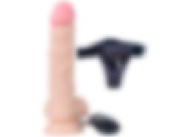 Dildo Series 19 Cm 10 Modlu Belden Bağlamalı Titreşimli Realistik Penis