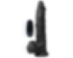 Dildo Series Siyah Hero 24 Cm 10 Modlu Titreşimli Realistik Penis