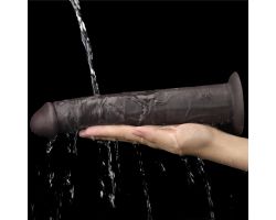 Dual Layer Platinyum 25 Cm Silikon Kumandalı Şarjlı Dönebilen Titreşimli Kemerli Penis