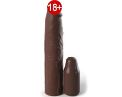Fantasy Extension Elite Brown 22 Cm Silikon 9 Cm Uzatmalı Penis Kılıfı 