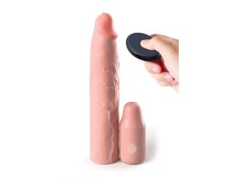 Fantasy Extension Elit Kumandalı Titreşimli 22 Cm Uzatmalı Silikon Penis Kılıfı