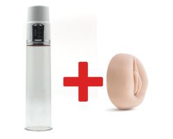 Free Space Usb Şarjlı Otomatik Penis Pompası + Kayma Önleyici Kanallı Vajina Pompa Başlığı