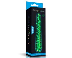 Glow-in-the-dark Twilight Gleam Glass Gece Parlayan İnce Cam Dildo