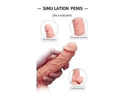Hanos 18 Cm Çift Katmanlı&Kıkırdaklı Ultra Yumuşak Kemerli Penis