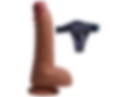 Hercules 22 cm Extra Gerçekçi Çift Katmanlı Belden Bağlamalı Penis