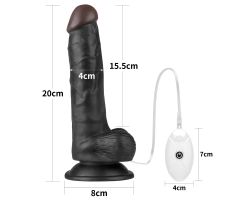 Ingen Easy Strap On 20 Cm Siyah Belden Bağlamalı Titreşimli Realistik Penis