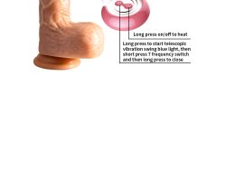 Jules İleri Geri Hareketli&Isıtmalı 7 Modlu Titreşimli Kumandalı Ultra Yumuşak Siyah Penis