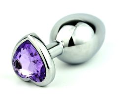 Kalp Desenli Taşlı Boy Büyük Boy Anal Plug