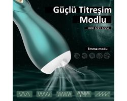 Katyodi 5 Modlu Titreşimli ve 5 Modlu Emiş Yapabilen Şarjlı Vajina Mastürbatör