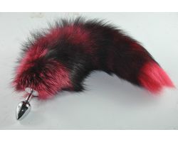 Kırmızı & Siyah Rengi Uzun Kuyruklu Küçük Boy Anal Plug