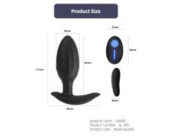 Lange Titreşimli Kumandalı Şarjlı Su Geçirmez Anal Vibratör Plug
