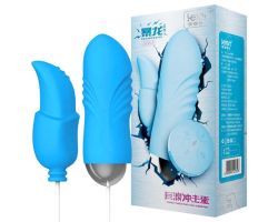 Leten Şarj Edilebilir Çift Başlıklı & Çift Motorlu Mavi Titreşimli Vibratör