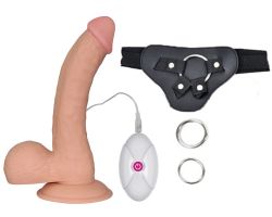 Love Toy 20 Cm 10 Modlu Titreşimli Ultra Yumuşak Kemerli Penis - LV1094