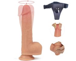 Lovetoy Nature Cock Serisi Anthony Ultra Yumuşak Dönebilen ve Isınabilen 21 Cm Titreşimli Kemerli Penis	