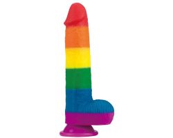 Lovetoy Prider Gökkuşağı Renkli Damarlı 23 Cm Realistik Penis-410028