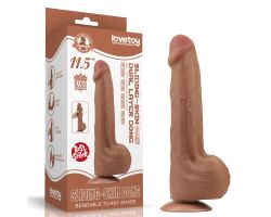 Lovetoy Brown King Size Hareketli Dış Yüzey Ultra Yumuşak 29 Cm Realistik Penis
