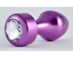 Lovetoy Purple Metal Taşlı Anal Plug 8 Cm