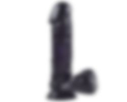 Lovetoy Siyah 20 cm Jel Dokulu Dildo ( LV1073 )