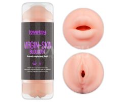 Lovetoy Virgin Skin Gerçekçi Dokuda Çift Taraflı Oral ve Vajinal Mastürbator