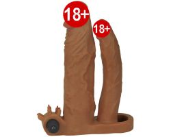 Lovetoy X-Tender 19 Cm Realistik 5 Cm Uzatmalı Double Penis Kılıfı-LV314101