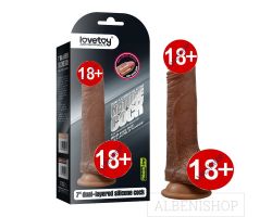 Lovetoy Nature Cock Serisi Özel Çift Katmanlı 18 cm  Esmer Realistik Penis