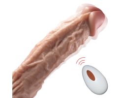 Lrg 20 Cm Özel Sıvı Silikon 20 Modlu Titreşimli Kumandalı Şarj Edilebilir Penis