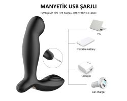 Lucas 9 Modlu Titreşimli Anal & Vajinal Kullanılabilen Kumandalı Vibratör