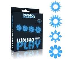 Lumino Play Fosforlu 4 Farklı Tasarımlı Penis Halkaları Seti