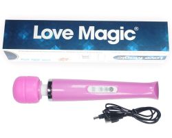 Magic Wand 20 Hızlı Şarjlı Pembe Masaj ve Orgazm Vibratör + 2 Başlık