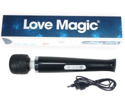 Magic Wand 20 Hızlı Şarjlı Siyah Masaj ve Orgazm Vibratör + 2 Başlık