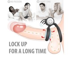 Night-Crawler Güçlü Titreşimli Çiftli Su Geçirmez Penis Halkası