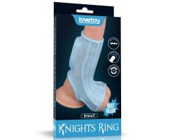 Ridge Knights Ring Titreşimli Testis ve Yarım Penis Kılıfı Mavi