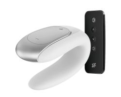 Satisfyer Double Fun White Kumandalı ve Telefon Kontrollü Çiftlere Özel Vibratör