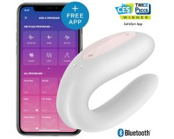 Satisfyer Double Joy White Telefon Kontrol Çiftlere Özel Vibratör	