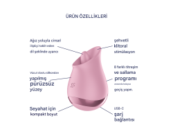 Satisfyer Tongue Player Dil Darbeli Mini Vibratör