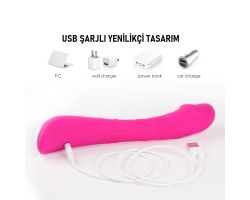Sunshine 9 Fonksiyonlu Titreşimli Şarjlı Bükülebilir Damarlı Vibratör Dildo