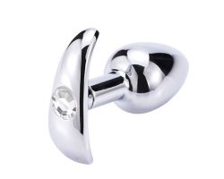 Taşlı Kolay Tutalabilir Metal Anal Plug