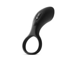 Wowyes B9 Şarjlı 10 Farklı Titreşimli Su Geçirmez Lüks Siyah Penis Halkası