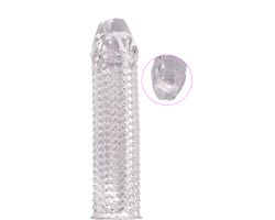 Xise Phil 16.5 Cm Şeffaf Görünümlü Tırtıklı Penis Kılıfı