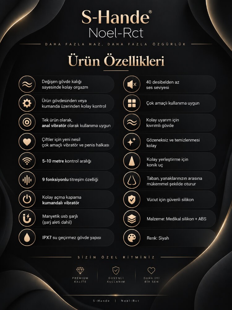 Noel-Rct 9 Fonksiyonlu Titreşimli Kumandalı Penis Halkası ve Prostat Vibratör