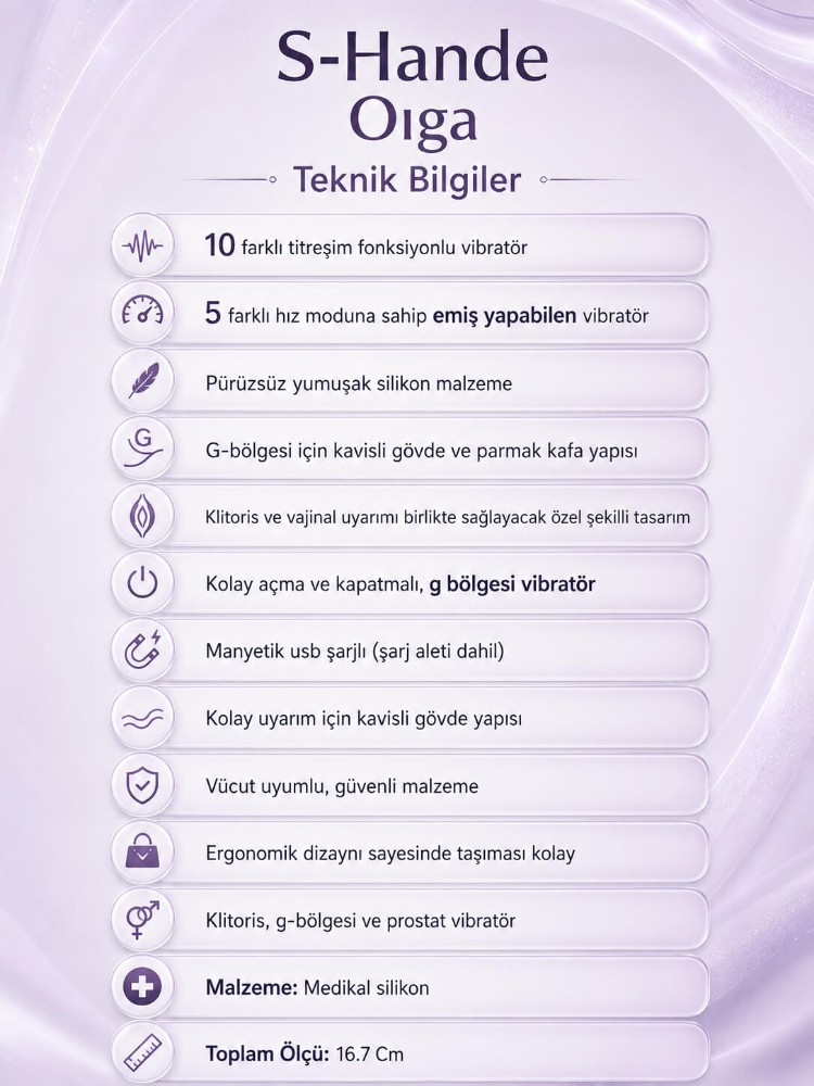 Oıga Titreşimli G-Bölgesi ve Klitoris Emiş  Vibratör