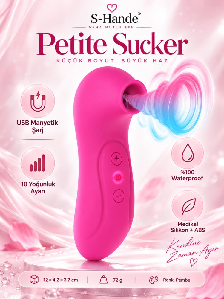 Petite Sucker 10 Farklı Yoğunluk Ayarlı Emişli Klitoris Uyarıcı Vibratör