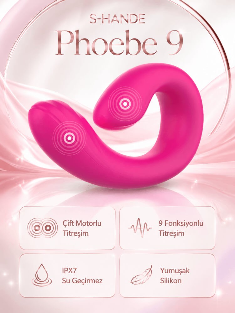 Phoebe 9 Farklı Titreşimli C Şekilli Fonksiyonel Vibratör