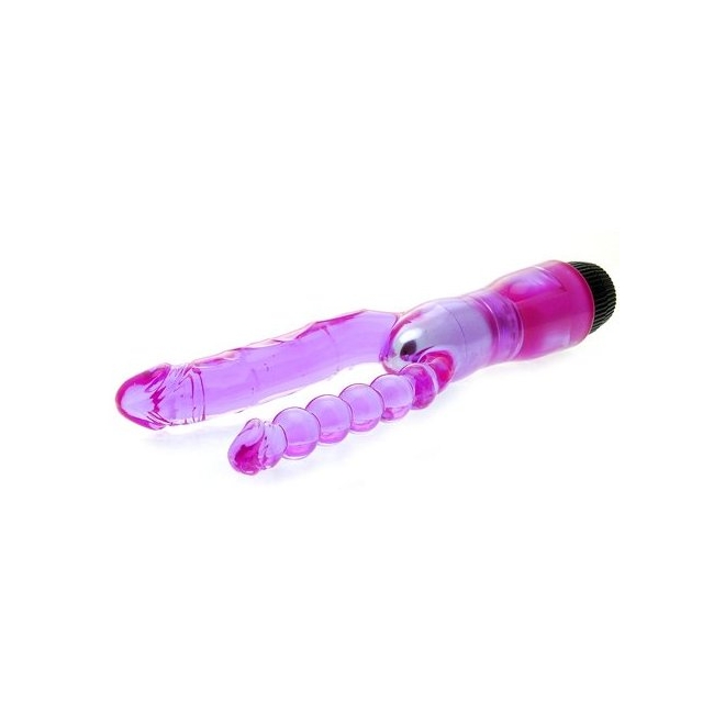 Seven Creations Xcel Anal ve Vajinal Jel Dokulu Güçlü Titreşimli Double Vibratör