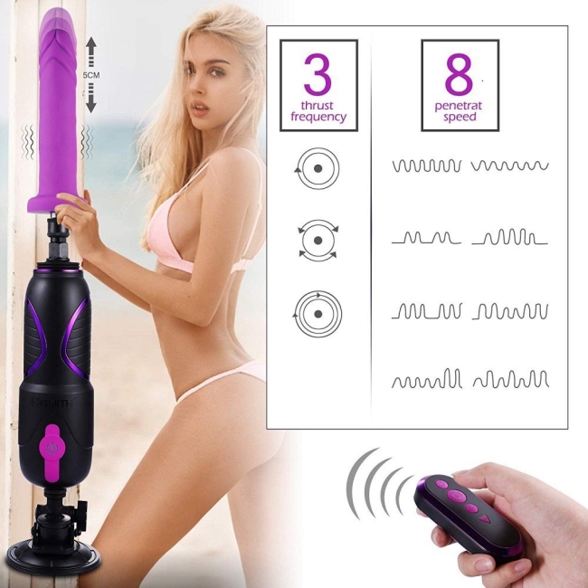 Hismith Telefon Uyumlu ve Kumandalı Vantuzlu Güçlü Sex Makinesi