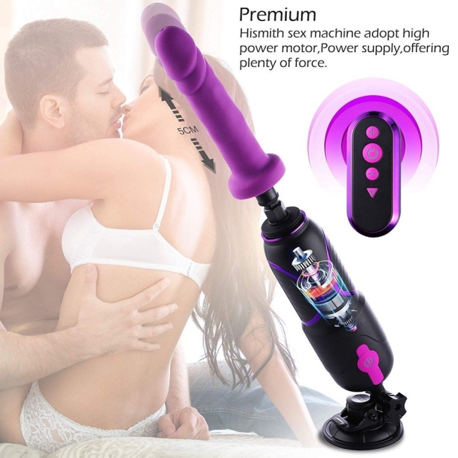Hismith Telefon Uyumlu ve Kumandalı Vantuzlu Güçlü Sex Makinesi