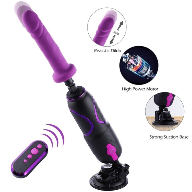 Hismith Telefon Uyumlu ve Kumandalı Vantuzlu Güçlü Sex Makinesi