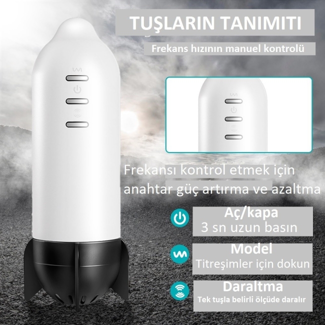 Apollo 7 Modlu Titreşimli ve 7 Modlu Emiş Yapabilen Otomatik Mastürbatör