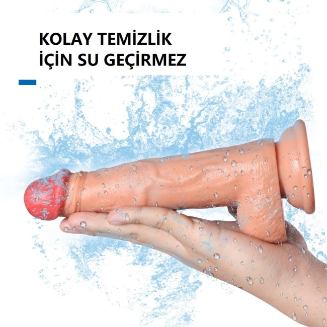 20 Cm Kumandalı Titreşimli Yumuşak Vantuzlu Realistik Penis