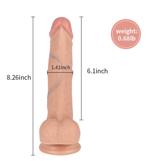Archie Çift Katmanlı Ultra Gerçekci 21 Cm Belden Bağlamalı Realistik Penis